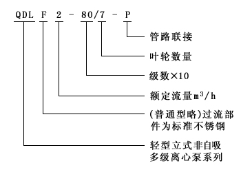 QDLF立式多G泵型号及意义