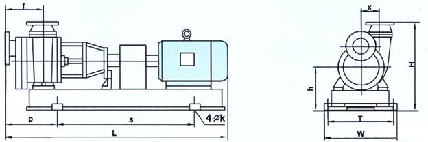 FZB系列氟塑料自吸泵安装尺寸