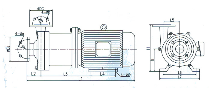 CQ型磁力驱动泵（安装尺寸）