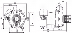 MP系列微型磁力驱动循环泵（安装尺寸）