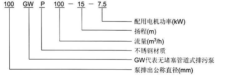 立式管道排污泵——立式管道排污泵结构图