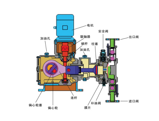隔膜式计量泵的结构图