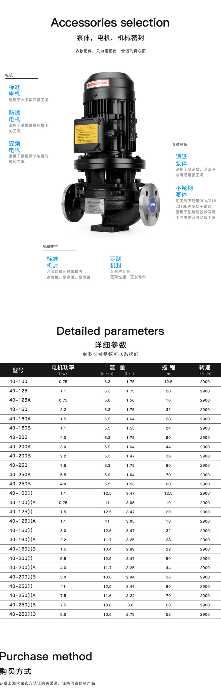 ISG型单级单吸立式管道离心泵